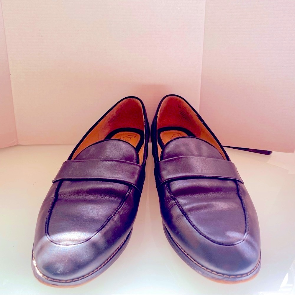 Franco Sarto Black Leather Slip-On Size8 M Bus/casual Comfy Everyday Loafers - Picture 5 of 10